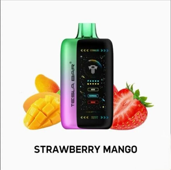TESLA-BAR-XT-40000-PUFFS-STRAWBERRY-MANGO TESLA BAR XT-40000 Puffs 50MG Nicotine