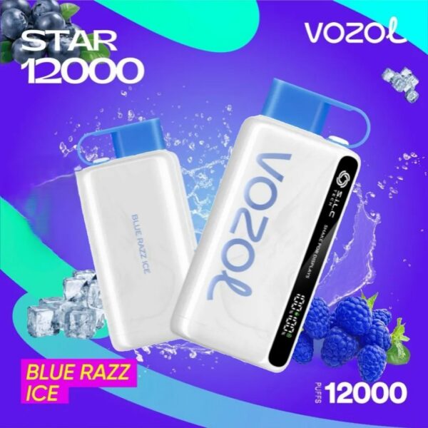 VOZOL-STAR-12000-Puffs-Blue-Razz-Ice VOZOL STAR 12000 Puffs 20mg & 50mg Disposable Vape