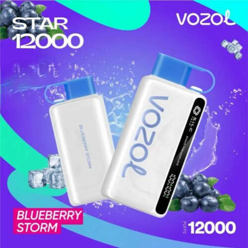 VOZOL-STAR-12000-Puffs-Blueberry-Storm VOZOL STAR 12000 Puffs 20mg & 50mg Disposable Vape