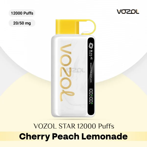VOZOL-STAR-12000-Puffs-Cherry-Peach-Lemonade VOZOL STAR 12000 Puffs 20mg & 50mg Disposable Vape