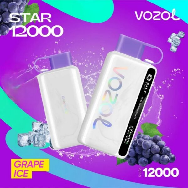 VOZOL-STAR-12000-Puffs-Grape-Ice VOZOL STAR 12000 Puffs 20mg & 50mg Disposable Vape