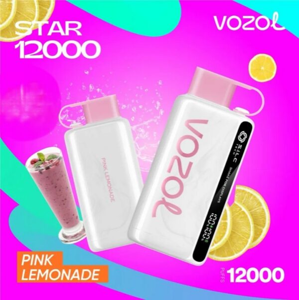 VOZOL-STAR-12000-Puffs-Pink-Lemonade VOZOL STAR 12000 Puffs 20mg & 50mg Disposable Vape