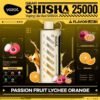 Vozol-Shisha-Passion-Fruit-Lychee-Orange VOZOL Gear Shisha 25000 puffs 5MG Nicotine
