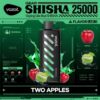 Vozol-Shisha-Two-Apple VOZOL Gear Shisha 25000 puffs 5MG Nicotine