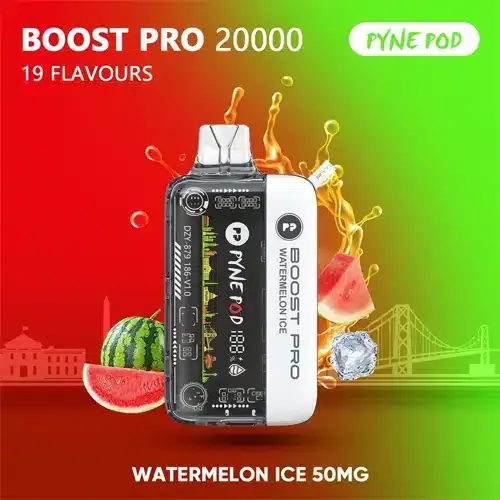 WATERMELON-ICE PYNE POD Boost Pro 20000 Puffs 50MG Disposable Vape