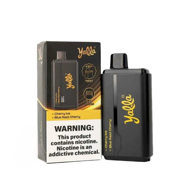 YALLA-24000-PUFFS-PRICE-IN-DUBAI-CHERRY-ICE-BLUE-RAZZ-CHERRY YALLA 24000 Puffs 50MG Nicotine disposable vape