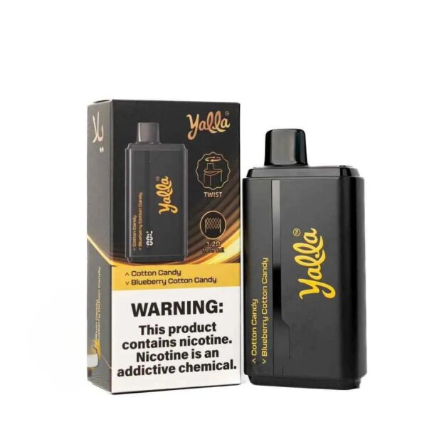 YALLA-24000-PUFFS-PRICE-IN-DUBAI-COTTON-CANDY-BLUEBERRY-COTTON-CANDY YALLA 24000 Puffs 50MG Nicotine disposable vape