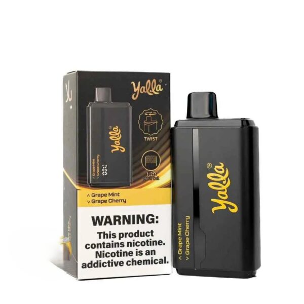 YALLA-24000-PUFFS-PRICE-IN-DUBAI-GRAPE-MINT-GRAPE-CHERRY YALLA 24000 Puffs 50MG Nicotine disposable vape