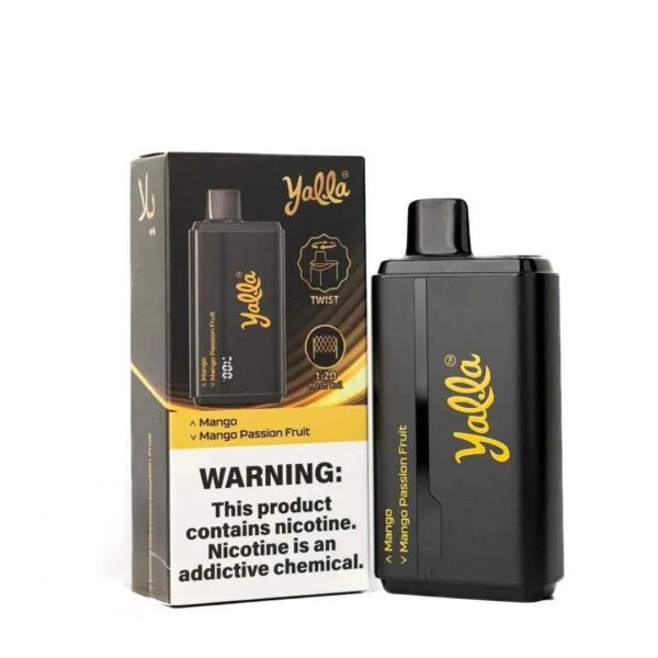 YALLA-24000-PUFFS-PRICE-IN-DUBAI-MANGO-MANGO-PASSION-FRUIT YALLA 24000 Puffs 50MG Nicotine disposable vape