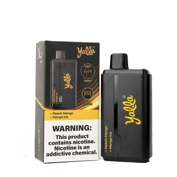 YALLA-24000-PUFFS-PRICE-IN-DUBAI-PEACH-MANGO-MANGO-ICE YALLA 24000 Puffs 50MG Nicotine disposable vape