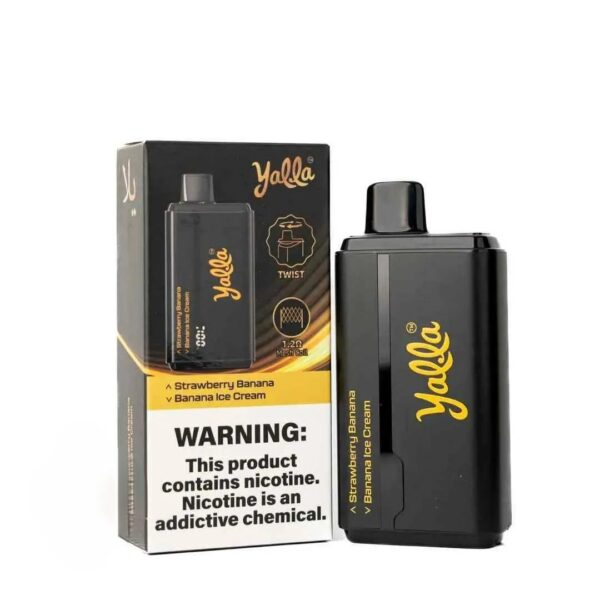 YALLA-24000-PUFFS-PRICE-IN-DUBAI-STRAWBERRY-BANANA-BANANA-ICE-CREAM YALLA 24000 Puffs 50MG Nicotine disposable vape