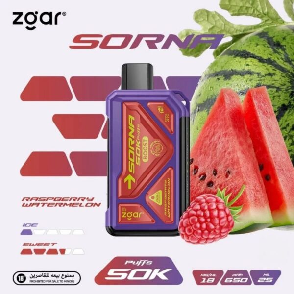 ZGAR-Sorna-Boost-50000-Puffs-18mg-Nicotine-Raspberry-Watermelon ZGAR Sorna Boost 50000 Puffs 18mg Nicotine