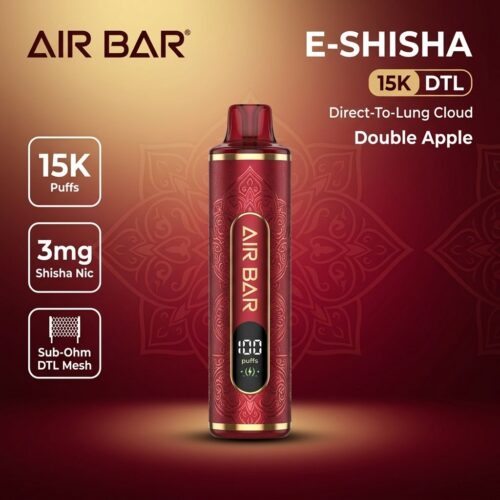 Airbar E-shisha 15000 puffs DTL vape 3mg nicotine