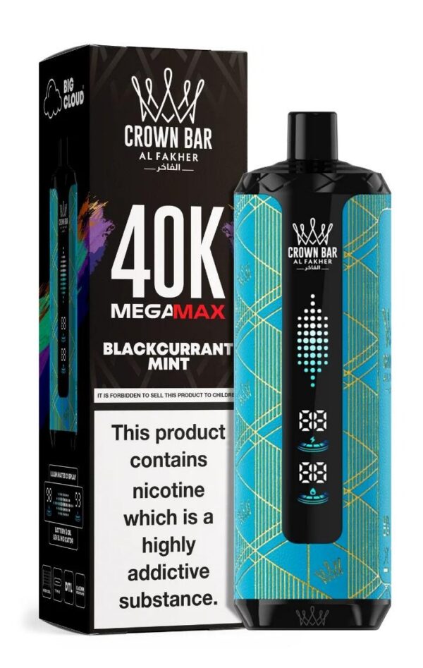 crown-bar-Al-fahker-v2.0-mega-max-BLACKCURRANTMINT.jpg Crown Bar Al Fakher 40000 puffs v2.0 6mg nicotine