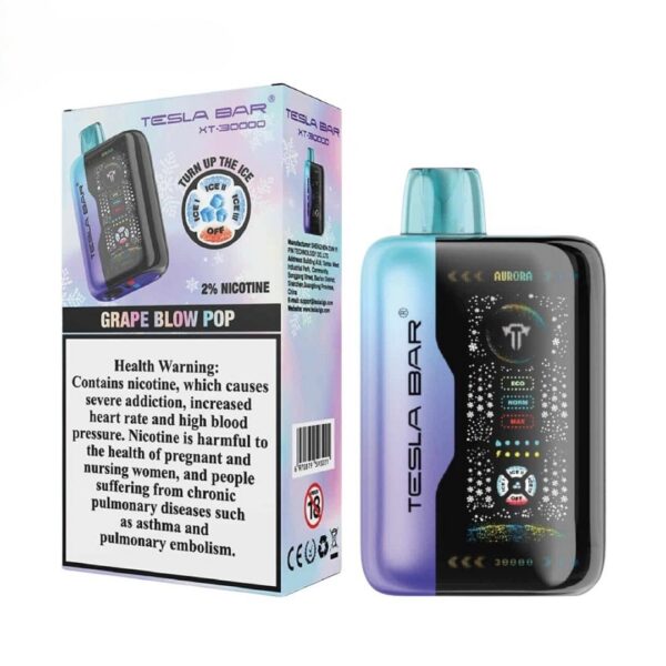 grape blow pop TESLA BAR XT 30000 Puffs 20mg Nicotine