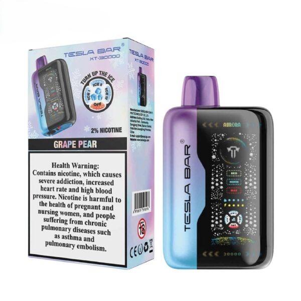 grape pear TESLA BAR XT 30000 Puffs 20mg Nicotine