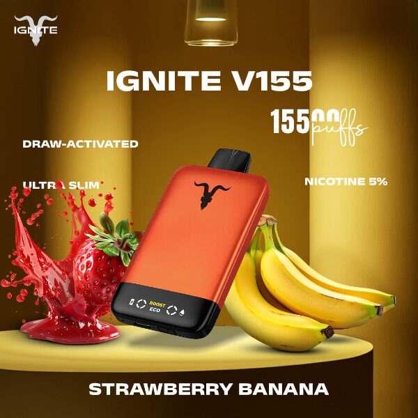 ignite-v155-15500puffs-strawbeery-banana-1.jpg IGNITE V155 15500 puffs 50MG Nicotine Disposable Vape