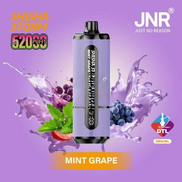 jnr-shisha-storm-52000-puffs-disposable-vape-2-dtl-in-the-uae-mint-grape.jpg JNR Shisha Storm 52000 Puffs Disposable Vape 20mg DTL