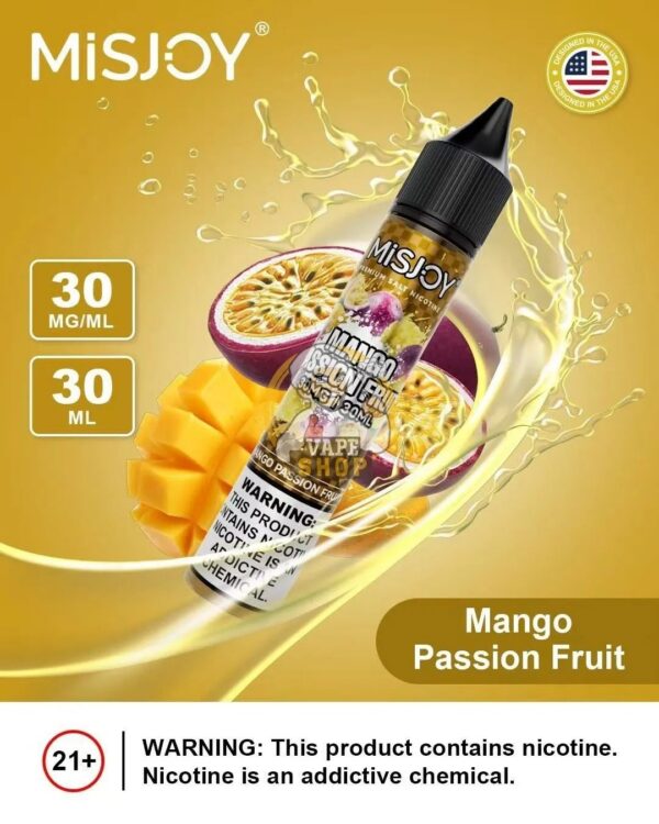 misjoy-premium-salt-nicotine-30mg-30mg-liquid-usa-brand-mango-passion-fruit.jpg Misjoy premium salt nicotine 30mg 30ml liquid USA brand