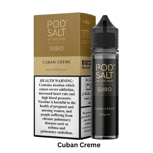 pod-salt-subo-3mg-cuban-creme-50ml.webp Pod Salt Subo 3MG 50ML E-Juice