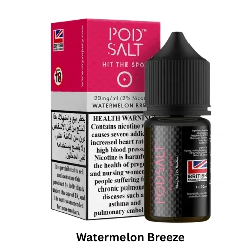 pod-salt-watermelon-breeze-30ml-salt-nic.webp Pod Salt Core Salt Nicotine 20MG 30ML E-Juice