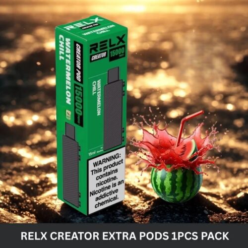 relx-creator-extra-pods-1pcs-pack-in-uae-1.jpg Relx Creator Extra Pods 15–20ml per pod and 30MG Nicotine