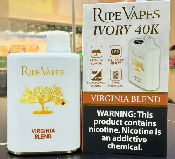 ripe-vapes-ivory-40k-puffs-disposable-vape-in-dubai-virginia-blend.jpg Ripe Vapes IVORY 40000 Puffs 20MG Disposable vape