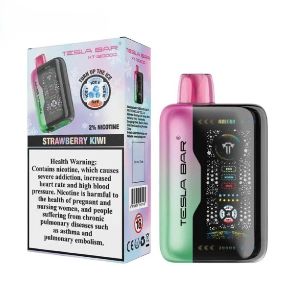 strawberry kiwi TESLA BAR XT 30000 Puffs 20mg Nicotine