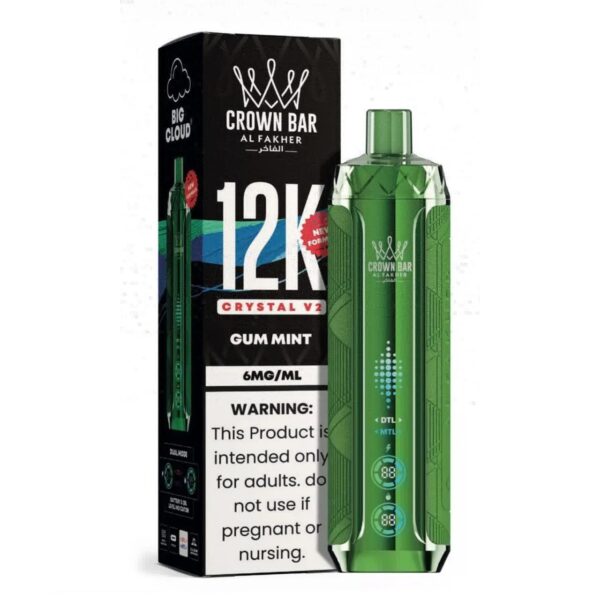 AL FAKHER CROWN BAR 12000 PUFFS 5MG Nicotine CRYSTAL V2