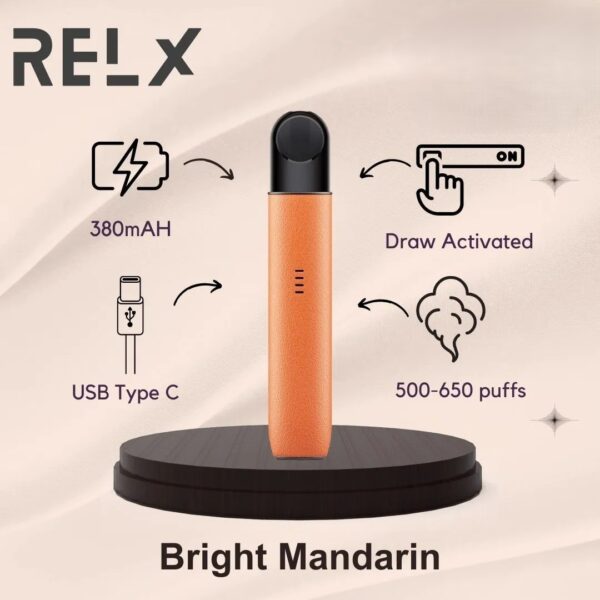 RELX-Artisan-Bright-Mandarin-Dubai-UAE Relx Artisan Vape Kit 380mAh