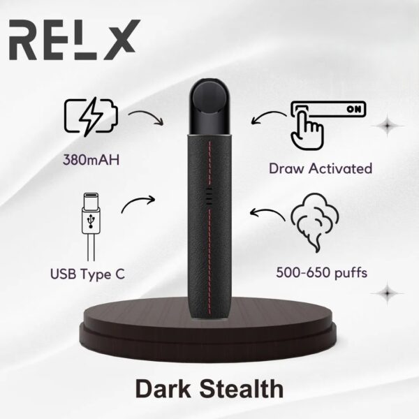 RELX-Artisan-Dark-Stealth-Dubai-UAE Relx Artisan Vape Kit 380mAh