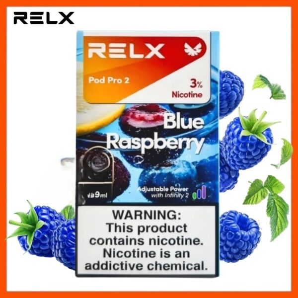 RELX Pod Pro 2 Pods Blue Raspberry RELX Pod Pro 2 Pods 1.9ml 30mg & 50mg