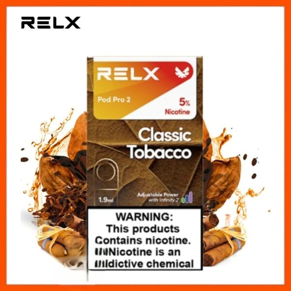 RELX-Pod-Pro-2-Pods-Classic-Tobacco RELX Pod Pro 2 Pods 1.9ml 30mg & 50mg