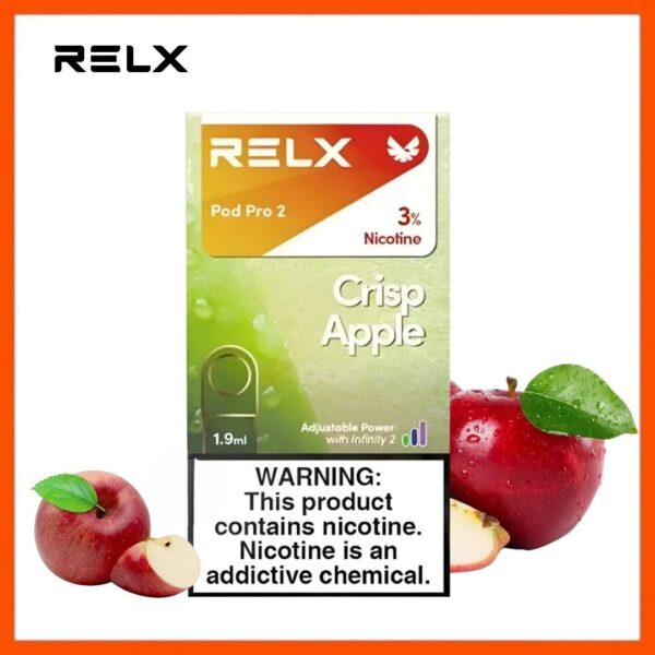 RELX-Pod-Pro-2-Pods-Crisp-Apple RELX Pod Pro 2 Pods 1.9ml 30mg & 50mg