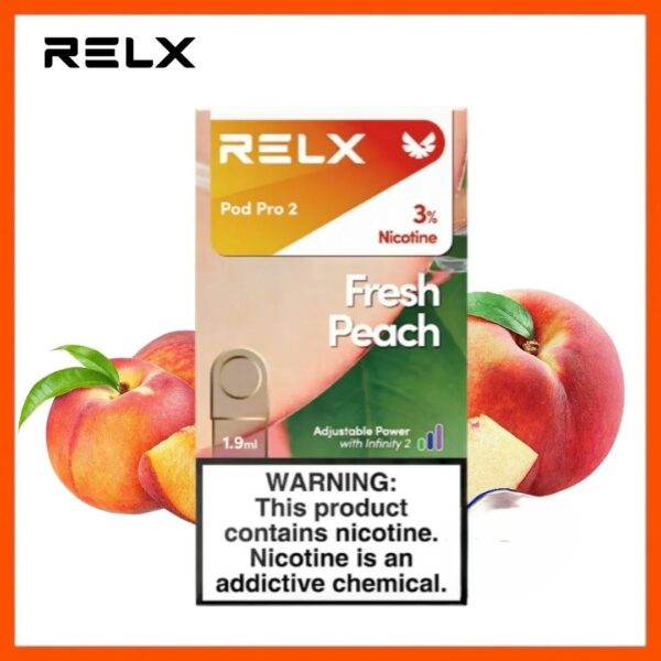 RELX-Pod-Pro-2-Pods-Fresh-Peach RELX Pod Pro 2 Pods 1.9ml 30mg & 50mg