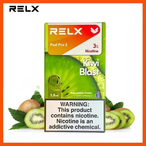 RELX-Pod-Pro-2-Pods-Kiwi-Blast RELX Pod Pro 2 Pods 1.9ml 30mg & 50mg