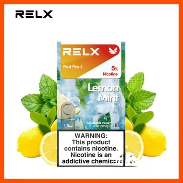 RELX-Pod-Pro-2-Pods-Lemon-Mint RELX Pod Pro 2 Pods 1.9ml 30mg & 50mg