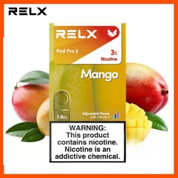 RELX-Pod-Pro-2-Pods-Mango RELX Pod Pro 2 Pods 1.9ml 30mg & 50mg
