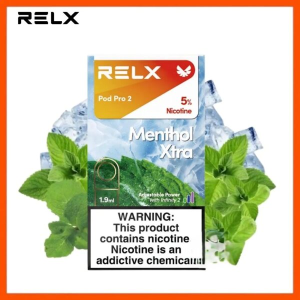 RELX-Pod-Pro-2-Pods-Menthol-Xtra RELX Pod Pro 2 Pods 1.9ml 30mg & 50mg