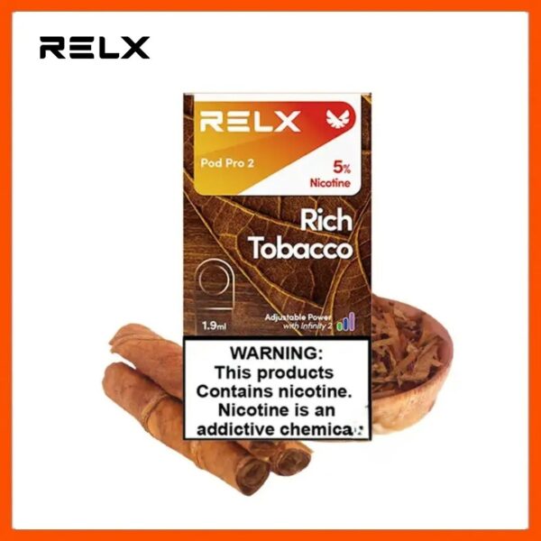 RELX-Pod-Pro-2-Pods-Rich-Tobacco RELX Pod Pro 2 Pods 1.9ml 30mg & 50mg