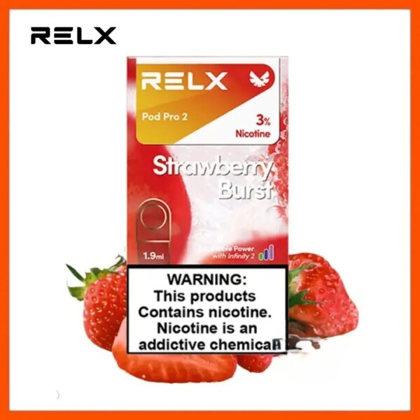 RELX-Pod-Pro-2-Pods-Strawberry-Burst RELX Pod Pro 2 Pods 1.9ml 30mg & 50mg