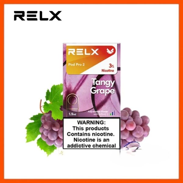 RELX-Pod-Pro-2-Pods-Tangy-Grape RELX Pod Pro 2 Pods 1.9ml 30mg & 50mg