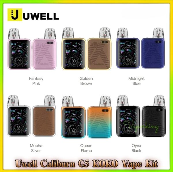 Uwell-Caliburn-G5-Koko-Vape-Kit-35W Uwell Caliburn G5 Koko Vape Kit 1600mAh 3ml (Max 35W)