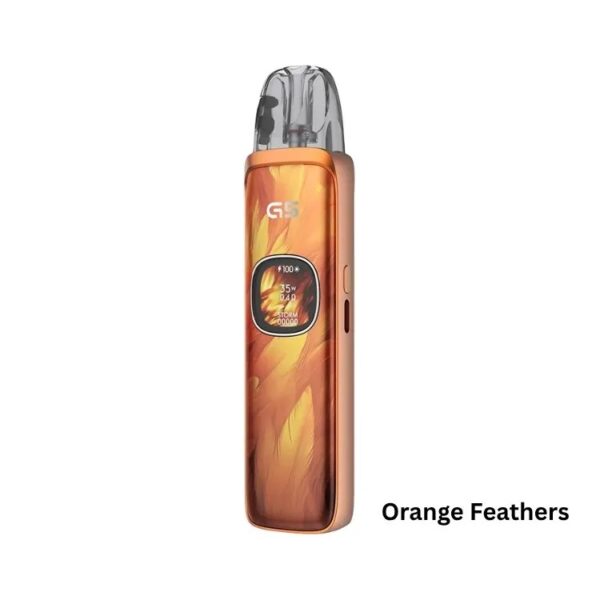 Uwell Caliburn G5 Pod Kit orange feathers Uwell Caliburn G5 Pod Kit 3ml E-liquid 1600mAh 35W