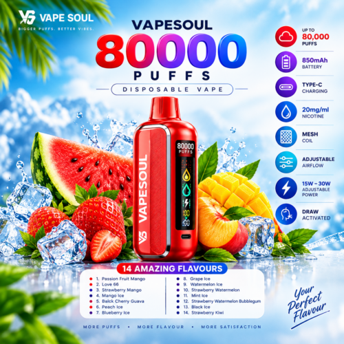 Vape Soul 80000 puffs 20mg Nicotine Disposable Vape