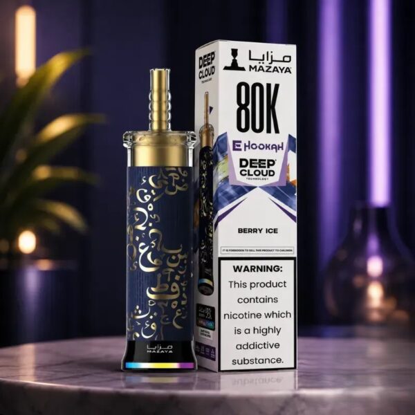 mazaya-deep-cloud-shisha-80000-puffs-disposable-vape-in-dubai-uae-berry-ice Mazaya Deep Cloud Shisha 80000 Puffs 6MG Nicotine Disposable Vape