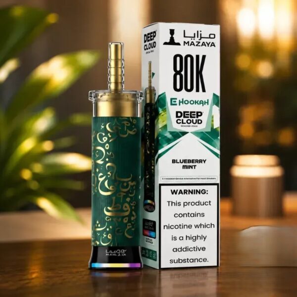 mazaya-deep-cloud-shisha-80000-puffs-disposable-vape-in-dubai-uae-blueberry-mint Mazaya Deep Cloud Shisha 80000 Puffs 6MG Nicotine Disposable Vape