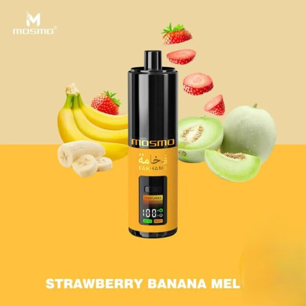 mosmo-fakhama-60k-disposable-vape-kit-and-prefilled-pod-in-dubai-uae-strawberry-banana-melon-1 Mosmo Fakhama 60k Puffs 20mg Nicotine Vape Kit & prefilled pod