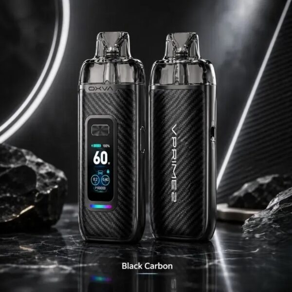 oxva-vprime-2-pod-vape-kit-60w-in-dubai-uae-black-carbon OXVA VPrime 2 Pod Vape Kit 60W 2ml E-liquid capacity