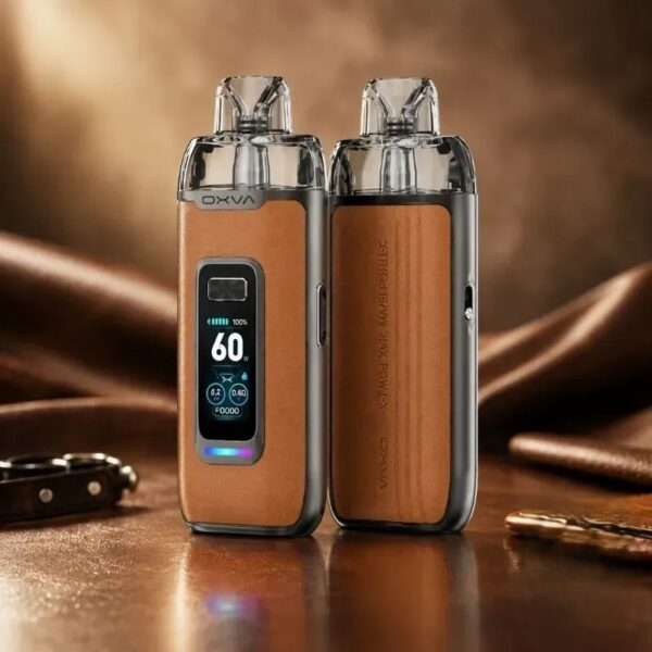 oxva-vprime-2-pod-vape-kit-60w-in-dubai-uae-brown-leather OXVA VPrime 2 Pod Vape Kit 60W 2ml E-liquid capacity